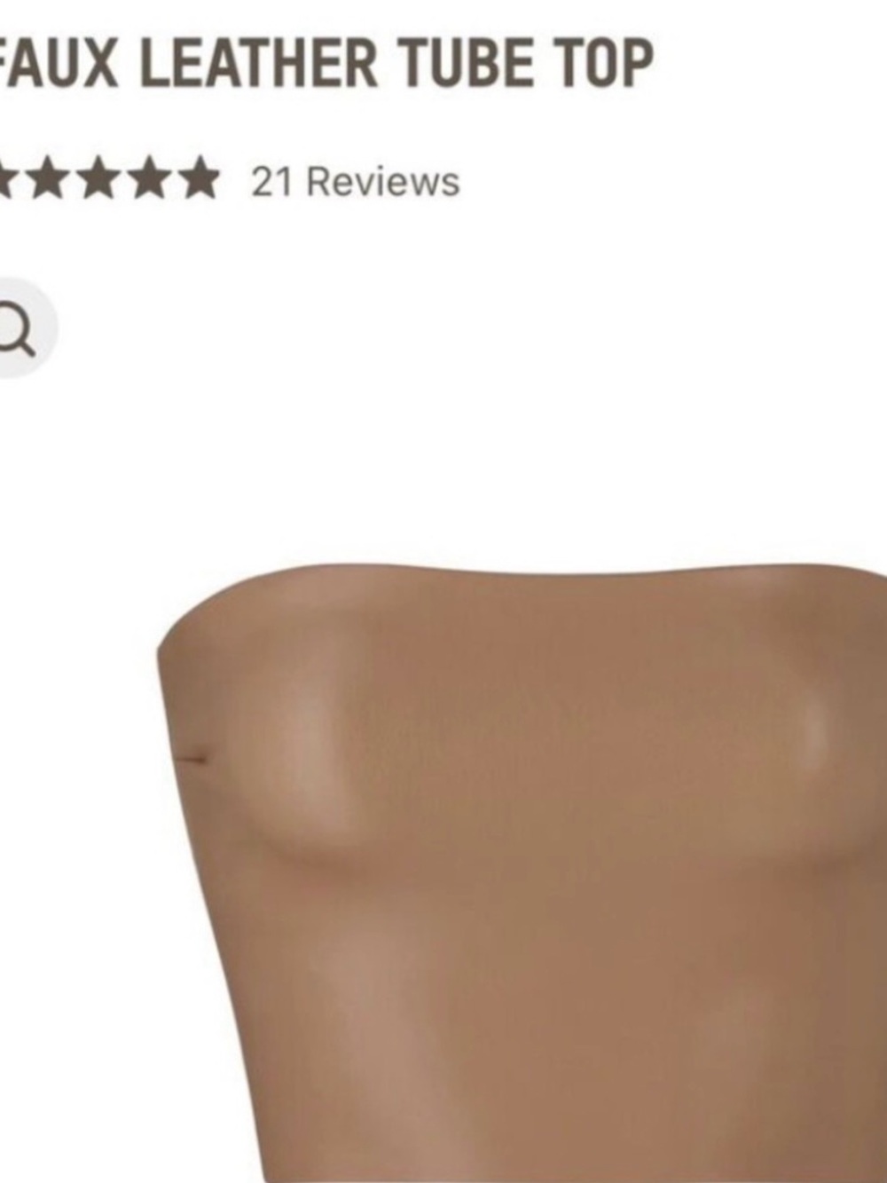 SKIMS Faux Leather Tube Top